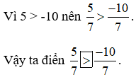 Tìm dấu thích hợp (>, <) thay cho dấu "?".