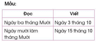 Giải Toán lớp 2 trang 36,37 Ngày - Tháng | Giải bài tập Toán lớp 2 Cánh diều