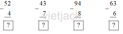 trang 68, 69 Phép trừ (có nhớ) trong phạm vi 100 (tiếp theo) hay nhất