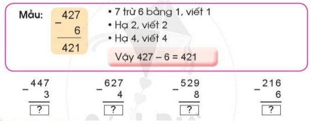 Giải Toán lớp 2 trang 60, 61 Phép trừ (không nhớ) trong phạm vi 1000 | Giải bài tập Toán lớp 2 Cánh diều