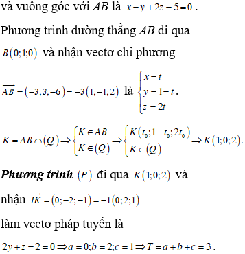 Trong không gian Oxyz, cho hai điểm   A(3;-2;6)B(0;1;0) (ảnh 2)