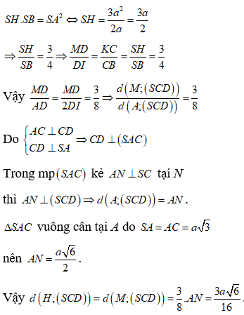 Cho hình chóp S.ABCD có đáy ABCD là nửa lục giác đều nội tiếp đường  (ảnh 2)