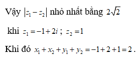 Cho hai số phức  z1=x1+y1,z2=x2+y2(x1,x2.y1,y2 thuộc R)    (ảnh 2)