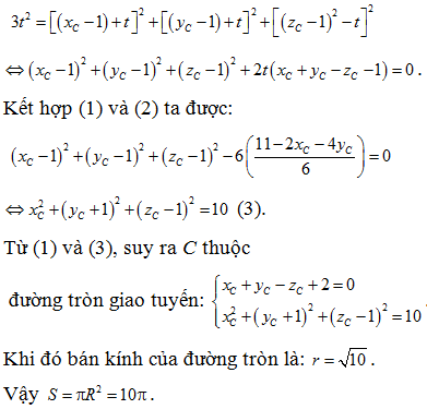 Trong không gian Oxyz, cho mặt phẳng (p)=x+y-z+2=0 và các điểm  . Mặt cầu  A(1;1;1)  (ảnh 2)