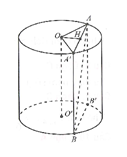 Cho hình trụ có tâm hai đáy lần lượt là (O)  và (O') ; bán kính đáy hình trụ bằng a . Trên hai đường tròn (O)  và (O')  lần lượt lấy hai điểm A  và B  sao cho đường thằng AB tạo với trục của hình trụ một góc  30 độ và có khoảng cách tới trục của hình trụ bằng  a căn3 /2. Tính diện tích toàn phần của hình trụ đã cho. (ảnh 1)