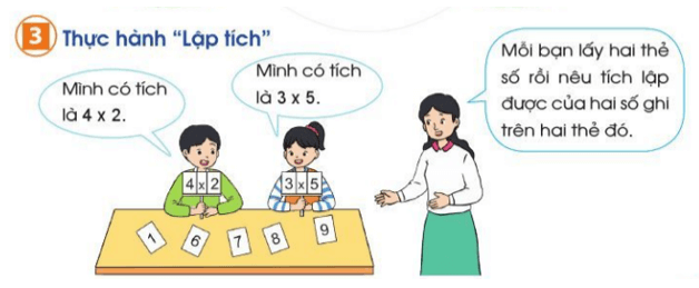 Giải Toán lớp 2 trang 9 Thừa số - Tích | Giải bài tập Toán lớp 2 Cánh diều