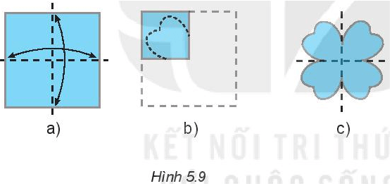 Cắt hình cỏ bốn lá theo hướng dẫn sau: Chuẩn bị một mảnh