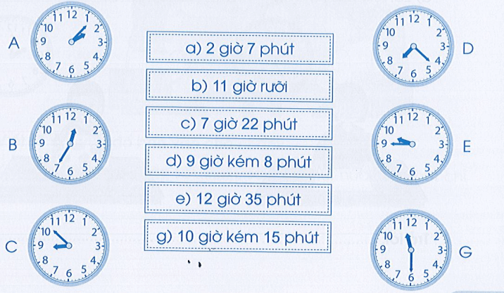 Vở bài tập Toán lớp 3 Cánh diều Tập 2 trang 39, 40, 41 Bài 74: Thực hành xem đồng hồ (Tiếp theo)