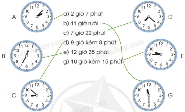 Toán lớp 3 Thực hành xem đồng hồ trang 38, 39 40 | Cánh diều (ảnh 4)