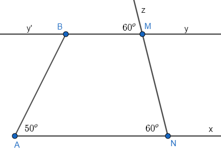 Sách bài tập Toán 7 Bài 10: Tiên đề Euclid. Tính chất của hai đường thẳng song song - Kết nối tri thức (ảnh 1)