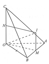 Trong không gian với hệ tọa độ Oxyz, cho A(-1;0;0), B(0;0;2), C(0;-3;0) . Bán kính mặt cầu ngoại tiếp tứ diện OABC là: (ảnh 1)