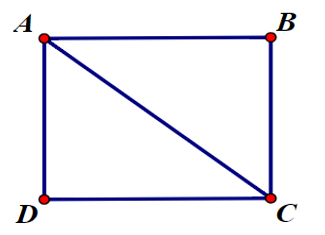 Cho hình chữ nhật ABCD, biết AB = 4a, AD = 3a. Tính độ dài vecto AB+AD (ảnh 1)