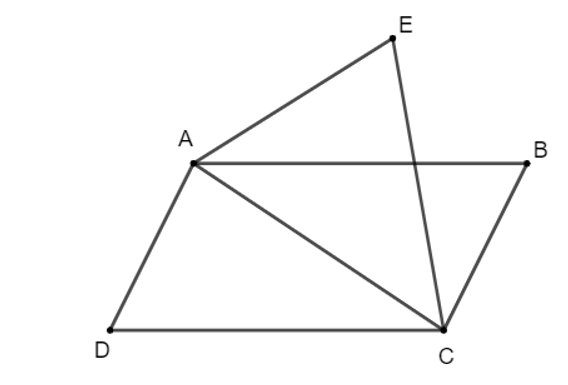 Cho hình bình hành ABCD và điểm E bất kì. Chứng minh (ảnh 1)