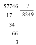Thực hiện các phép chia sau rồi dùng phép nhân để thử lại: 79 184 : 7  57 746 : 3 (ảnh 3)