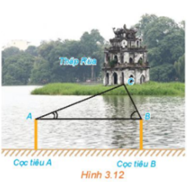 Ngắm tháp rùa từ bờ, chỉ với những dụng cụ đơn giản, dễ chuẩn bị, ta cũng có thể xác định (ảnh 1)