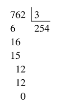 Kết quả của phép tính 762 : 3 là: A. 186 B. 263 C. 254 D. 162 (ảnh 1)