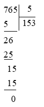 Kết quả của phép tính 765 mm : 5 là: A. 153 mm B. 155 mm C. 157 mm D. 151 mm (ảnh 1)
