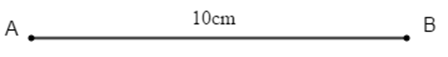 Vẽ đoạn thẳng AB có độ dài bằng 10 cm. (ảnh 1)