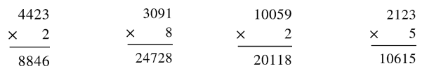 Phép tính nào dưới đây có kết quả bằng 10 615? A. 4 423 x 2 B. 3 091 x 8 (ảnh 2)