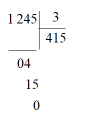 Điền vào chỗ trống 1 245 : … = 3 A. 405 	 B. 411 	 C. 415 	 D. 425 (ảnh 1)