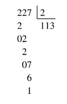 Tìm số dư của phép chia 227 : 2 A. Dư 3 B. Dư 1 C. Dư 4 D. Dư 2 (ảnh 1)