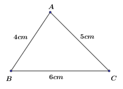 Chu vi tam giác ABC là: A. 15 cm B. 10 cm C. 15 D. 10 (ảnh 1)