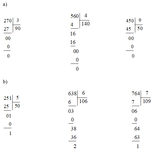 Tính? a) 270 : 3 560 : 4 450 : 9 (ảnh 3)