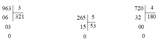 Tính: 963 : 3 265 : 5 720 : 4 (ảnh 2)