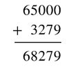 Điền số còn thiếu vào ô trống 70 000 - 5 000 ? + 3 279 ? (ảnh 2)