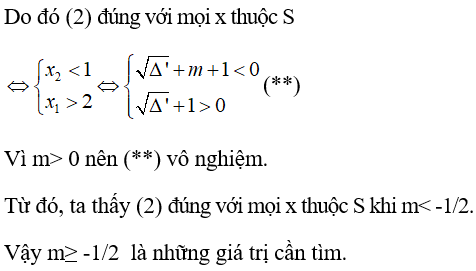 Tìm tất cả các giá trị của tham số m để hệ sau có nghiệm m > -1/2 (ảnh 5)