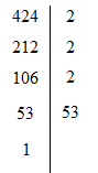  Cho phép tính ab.c = 424. Khi đó cc bằng bao nhiêu?   A. 9   B. 8 (ảnh 1)