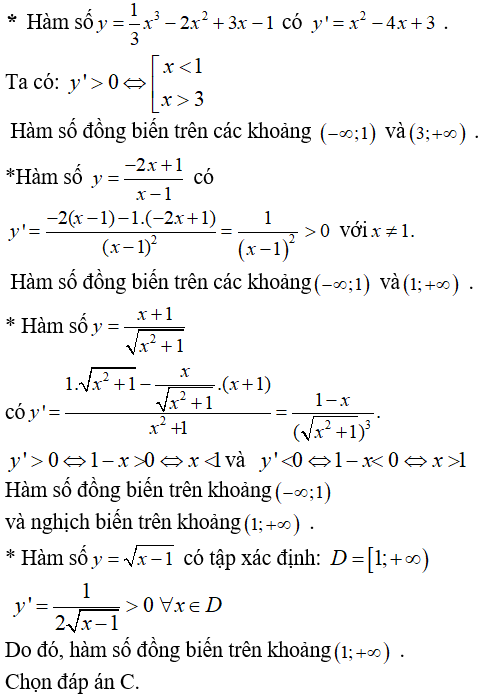 Bài tập trắc nghiệm Giải tích 12 | Câu hỏi trắc nghiệm Giải tích 12