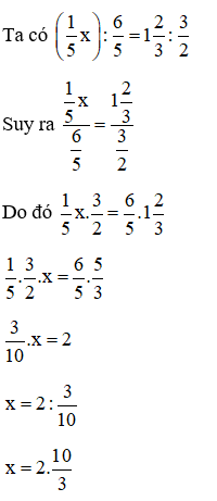 Tìm x trong tỉ lệ thức sau:   (ảnh 1)