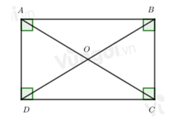 Cho hình chữ nhật ABCD, phát biểu nào đúng?  A. AB = AC  B. AC = DO  (ảnh 1)