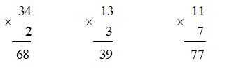 Tính 34 x 2 13 x 3 11 x 7 (ảnh 2)