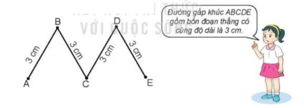 Tính độ dài đường gấp khúc ABCDE (ảnh 1)