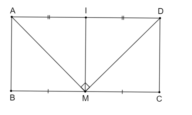 Cho hình chữ nhật ABCD có chu vi bằng 36 cm. Gọi M là trung điểm của cạnh BC. Biết  (ảnh 2)