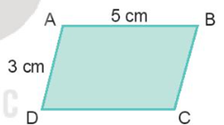 Số?  a) Cho hình bình hành ABCD như hình bên  BC = ..?.. cm  DC = ..?.. cm (ảnh 1)