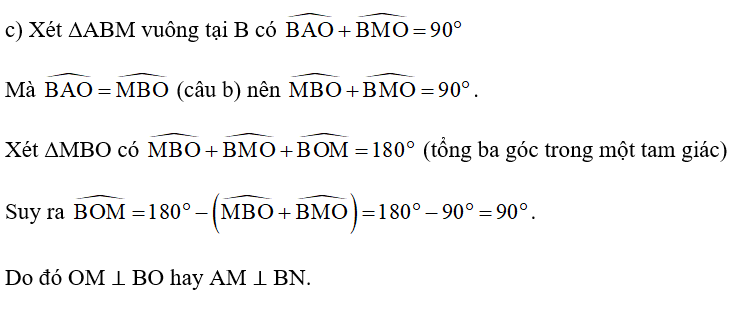 c) AM ⊥ BN. (ảnh 1)