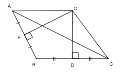 Quan sát hình bên dưới, cho biết OA = 8cm. Độ dài đoạn thẳng OC bằng: (ảnh 1)