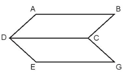 Cho ABCD và CDEG là các hình bình hành. Biết độ dài cạnh AB bằng 3 dm.  a) Độ dài cạnh EG bằng bao nhiêu đề-xi-mét?  b) Kể tên những cạnh song song với cạnh CD. (ảnh 1)