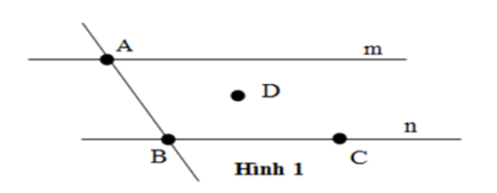 Chọn câu sai.  A. A thuộc m   B. A không thuộc n                C. A thuộc m; A thuộc n (ảnh 1)