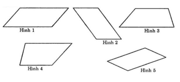 Trong các hình dưới đây, hình nào là hình bình hành? (ảnh 1)