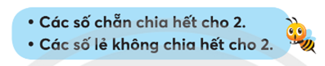 Các số chia hết cho 2 có tận cùng là chữ số nào Các số không chia hết cho 2 (ảnh 1)