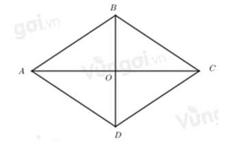 Cho hình thoi ABCD (AC > BD) có AC = 10cm, khẳng định nào sau đây đúng: (ảnh 1)