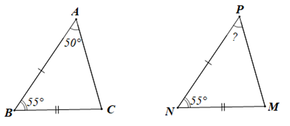 Cho tam giác ABC và tam giác MNP có AB = NP, góc B = góc N  (ảnh 1)