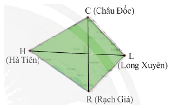 Tìm các đỉnh, cạnh và đường chéo của tứ giác Long Xuyên CHRL (Hình 6). (ảnh 2)