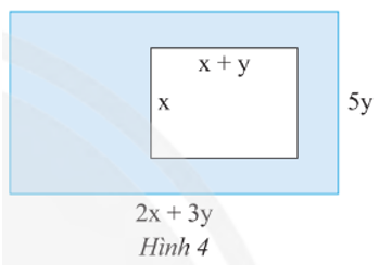 Tính diện tích phần tô màu trong Hình 4. (ảnh 1)