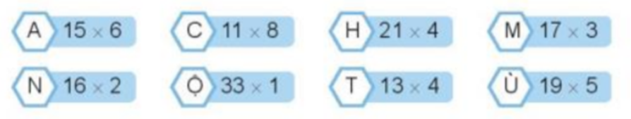 Kết quả của mỗi phép tính được gắn với một chữ số sau: (ảnh 1)