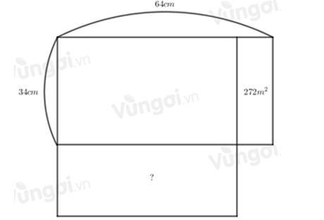 Một miếng đất hình chữ nhật có chiều dài 64 m, chiều rộng 34 m. Người ta giảm (ảnh 1)